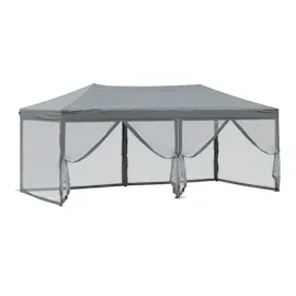vidaXL Partyzelt Faltbar mit Mesh-Seitenwänden Anthrazit 3x6 m