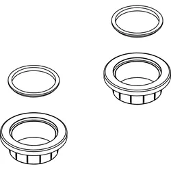 Griffwerk Drücker Adapter -Messing-Optik für Fremddrücker Ø18mm, inkl. Teflonring