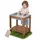 roba Outdoor + Spieltisch "Tiny" mit Spielwanne - Wetterfester Sand- & Matschtisch aus Massivholz - Gartenmöbel für Kinder - Ab 18 Monaten - Teakholzfarben