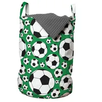 ABAKUHAUS Fußball Beliebte Sport-Motiv, Wäschekorb mit Griffen Kordelzugverschluss für