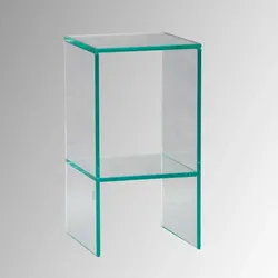 Glas Pflanzensäule in drei Größen Wangen Gestell und Ablage