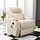Homcom Relaxsessel mit Liegefunktion, Massagesessel elektrisch, 5 Massage-Modi, Kunstleder, Cremeweiß, 84x92x109cm Aosom