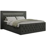 MKS Boxbett, GOLD-9 Led, 140/200 Dunkelgrau Struktur - H3