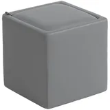 Homcom Sitzhocker mit Stauraum Kunstleder 40 x 40 x 40 cm Grau