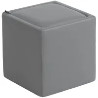 Homcom Sitzhocker mit Stauraum Kunstleder 40 x 40 x 40 cm Grau