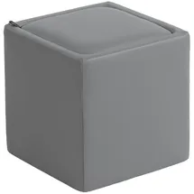 Homcom Sitzhocker mit Stauraum Kunstleder 40 x 40 x 40 cm Grau