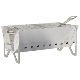 vidaXL Camping Feuerstelle Ø 42 cm Silber