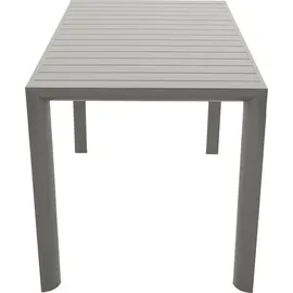 DEGAMO Gartengarnitur BAGO 5-teilig, Alu silbergrau + Kunstgewebe schwarz - Grau