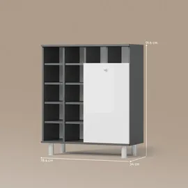 livinity® Fucino Badschrank 78,4 x 91,6 x 34 cm Weiß