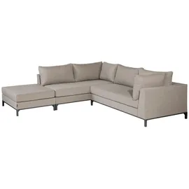 Woood Gartenecksofa Sicilie - Aluminium & Outdoor-Stoff Taupe, Links