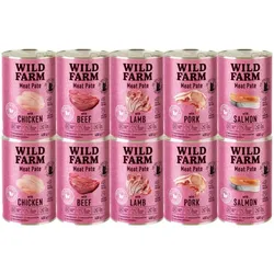 WILD FARM Pastete MIX10x400g - glutenfreies Katzenfutter