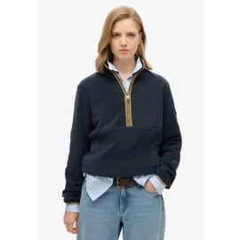 Superdry Damen. Estate Fleecejacke mit halblangem Reißverschluss Finster Marineblau 38 - 38