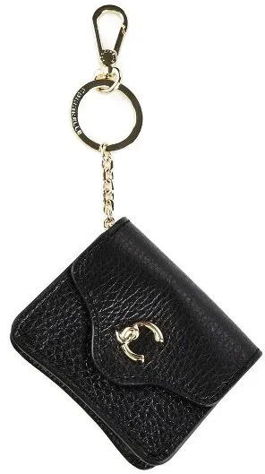 Coccinelle C-Me Taschenanhänger Leder 8,5 cm  schwarz