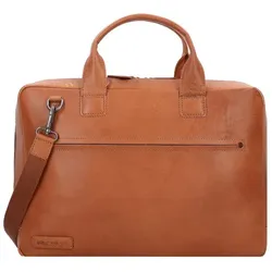Plevier Rock Aktentasche RFID Schutz Leder 43 cm Laptopfach  braun
