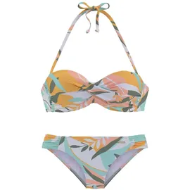 Sunseeker Bügel-Bandeau-Bikini »Allis«, (Set), mit Blätterdruck, gelb