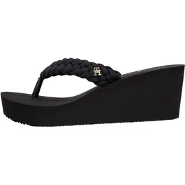 Tommy Hilfiger Th Wedge Braided Summer Sandal Black 38