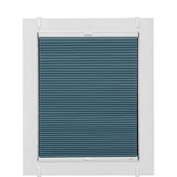 Wabenplissee »One Size Style Honeycomb VD«, verdunkelnd, ohne Bohren, verspannt, Zubehörfarbe weiß, zum Klemmen, 54439035-0 blau + weiß + weiß