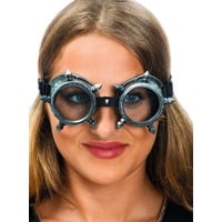 Metamorph Kostüm Steampunk Brille silber, Beliebtes Accessoire für Steampunk Kostüme silberfarben