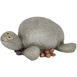 HGD Dekofigur Schildkröte aus Polyresin im Stein-Design