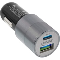 InLine Quick Charge 3.0 USB-A/USB-C Kfz-Ladegerät schwarz/silber (31502S)