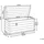 Beliani Truhe 113 x 52 x 50 cm Grau