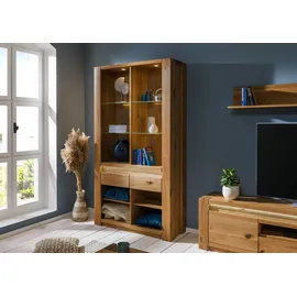 MASSIVMOEBEL24.DE Bücherregal 113 x 40 x 205 cm Braun