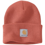 Carhartt Beanie Beanie Watch Hat Terracotta Carhartt-Etikett auf der Vorderseite rot