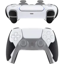 ExtremeRate PlayVital Grip Sticker für ps5 Anti-Rutsche Professionale strukturierte Gummipads Griffpolster Aufkleber Skin für Playstation 5 Controller(Mecha Edition-Schwarz)