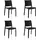 hjh living T37 V Gartenstuhl 4er Pack 4 x 4 x 4 cm schwarz