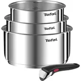 Tefal INGENIO EMOTION Set mit 3 Kochtöpfen 16/18/20 cm + 1 Griff – Edelstahl – Alle Herdarten einschließlich Induktion