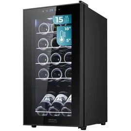 Cecotec Bolero Grandsommelier 1550 Black Compressor, 15 Flaschen, Leise, Hohe Leistung, Temperaturregelung 5-18 oC, Touch-Steuerung, LED Innenbeleuchtung, Geräuschpegel von nur 39 dB