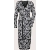 Madeleine Wickelkleid Midi Schwarz 40