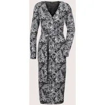 Madeleine Wickelkleid Midi Schwarz 40