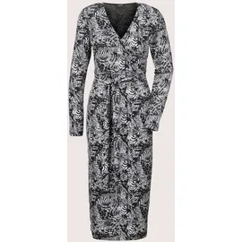 Madeleine Wickelkleid Midi Schwarz 40