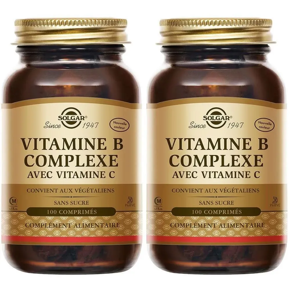 Solgar Vitamine B Complex met vitamine C 2x100 St Tabletten