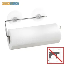Wenko Static-Loc® Küchenrollenhalter Chrom Silber glänzend