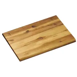 KESPER Akazie Schneidebrett, 32 x 21 x 1,5 cm, Schlichtes Schneidebrett für professionelle und private Küchen, 1 Stück