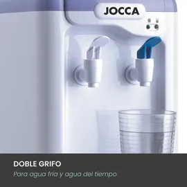 Jocca Wasserspender mit 7 Liter Tank, Kühlsystem 10-15°C, BPA-frei, Weiß-Lila