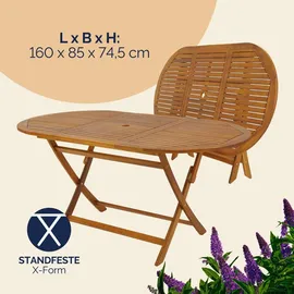 CASARIA Gartenmöbel Set 7-tlg. Braun