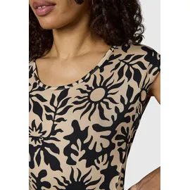 Ragwear Sommerkleid Midikleid Taggien Print Braun/Khaki 42