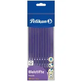 Pelikan Bleistift HB mit Radiergummi, sechskant, 10er Set