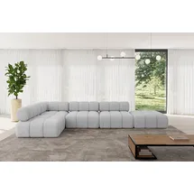 altdecor Modulares Sofa Ecksofa in L-Form - Favio-L2 - 380x190x70 cm Hellgrau universal, links/rechts Corner modular Sofa Eckcouch Couch Wohnlandsc... - Hellgrau/Grau