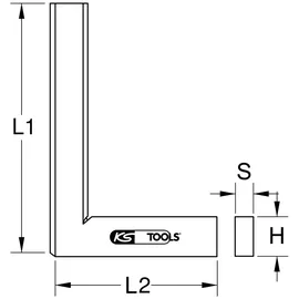 KS Tools Flachwinkel 300.0295 Edelstahl 20 cm