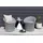 gardenson Gartenmöbel-Set Spoga 3-tlg. Grau/Weiß