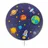meineWunschleuchte Kinderzimmer Wandlampe mit Schalter & Stecker Ø 25cm, Weltallmotiv aus Kunststoff mit Kabel & E14 LED, Kinder Wand Nachttischlampe