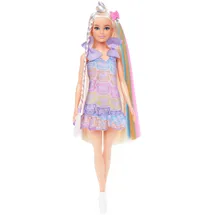 Barbie Fun & Fancy Puppe mit Accessoires, Modepuppe mit extra langem blondem Haar und 2 Looks