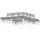 vidaXL Garten-Lounge-Set 8-tlg. Massivholz Kiefer grau