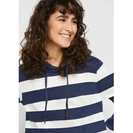 bonprix Kapuzensweatshirt Gestreift Blau L