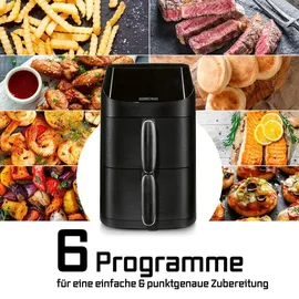 GOURMETmaxx FryUp Vertikale Doppelkammer Schwarz 19691