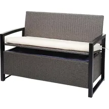 MCW MCW-F39 2er Sitzbank 120 x 60 x 85 cm Grau-meliert